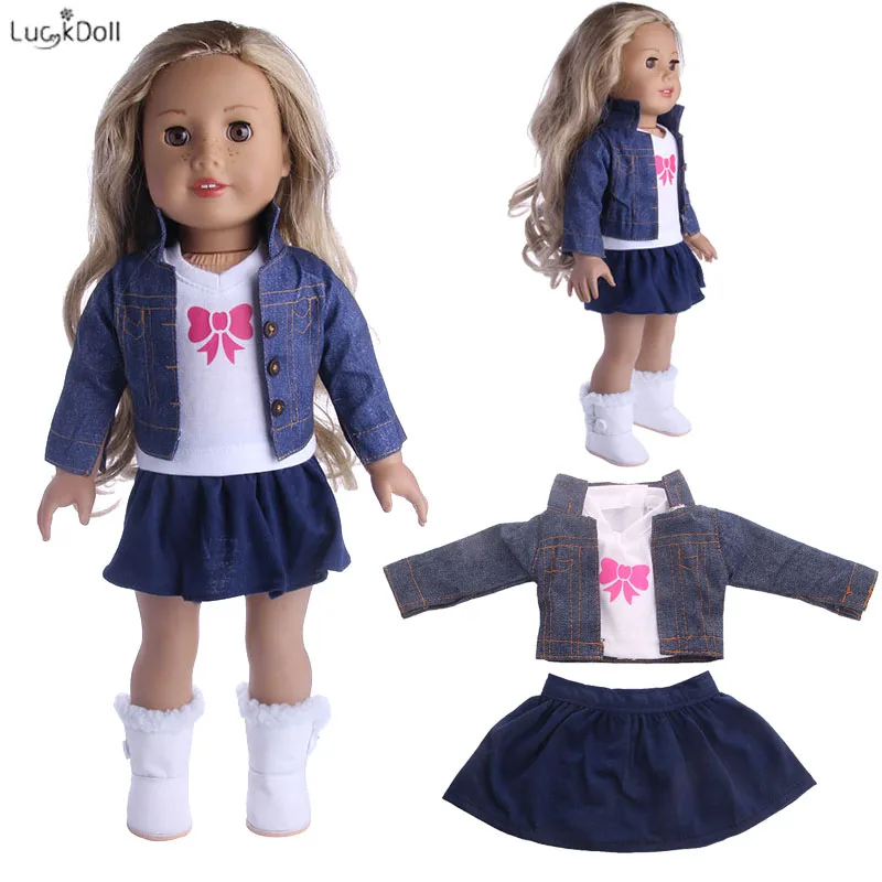 Doll Clothes 3 Pcs/Set for American 18 Inch Girl & 43 cm Born Baby Items Our Generation 38cm Nenuco Ropa y su Hermanita,Xmas