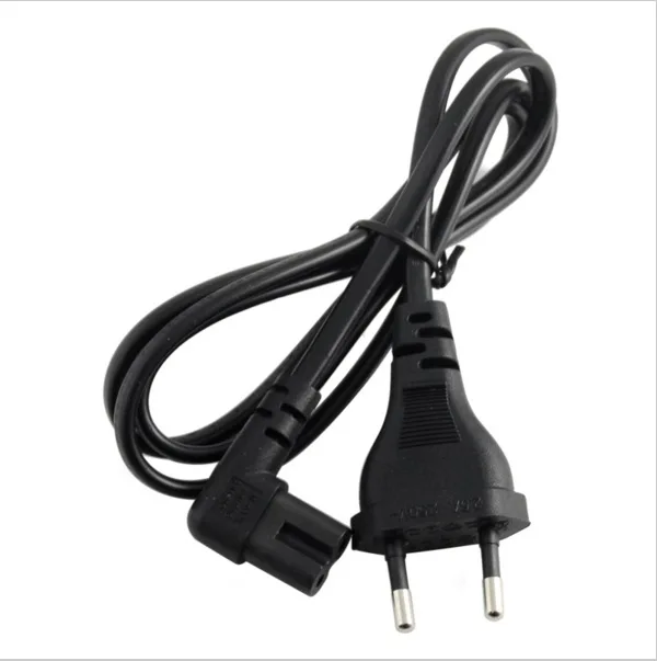 Europe 2pin Male to 90 Degree Right Angled IEC 320 C7 Power Supply Cord cable 1M 2m 3m 5m