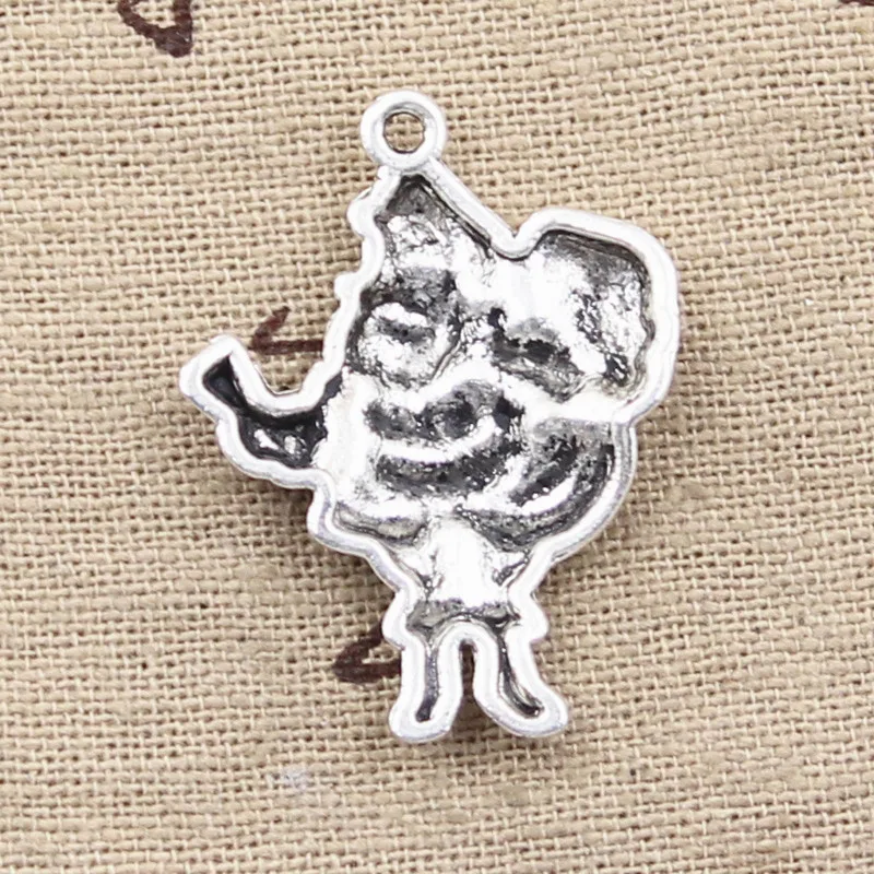 6pcs Charms Christmas Santa Claus Gift 33x25mm Antique Making Pendant fit,Vintage Tibetan Bronze Silver color,DIY Handmade