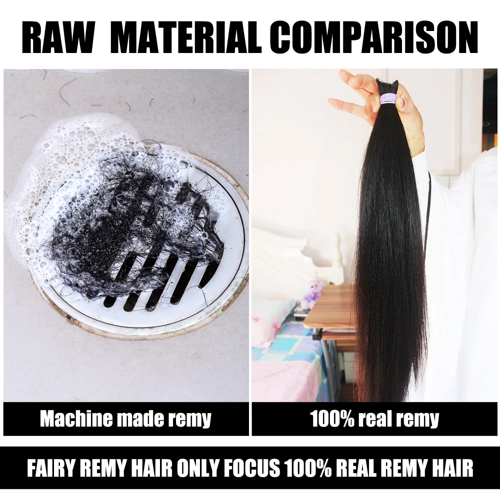 Fairy Remy Haar 0.8 G/s 20-22 Inch Micro Ring Remy Human Hair Extensions Straight Zwart Europese Nano Ring menselijk Haar Pre Bonding