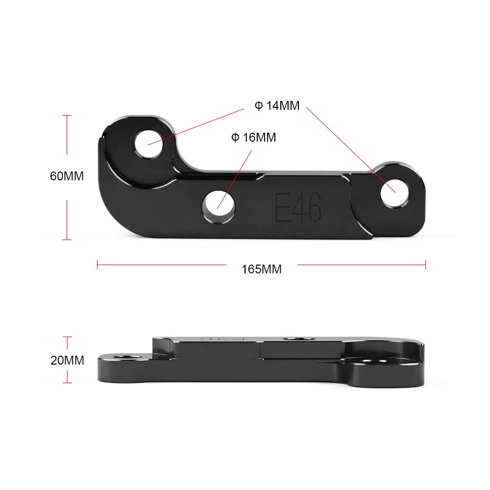 Adaptador de bloqueio de direção aumentando o ângulo de volta cerca de 25% kit de ajuste para bmw e46 não-m3 adaptadores de energia de deriva de