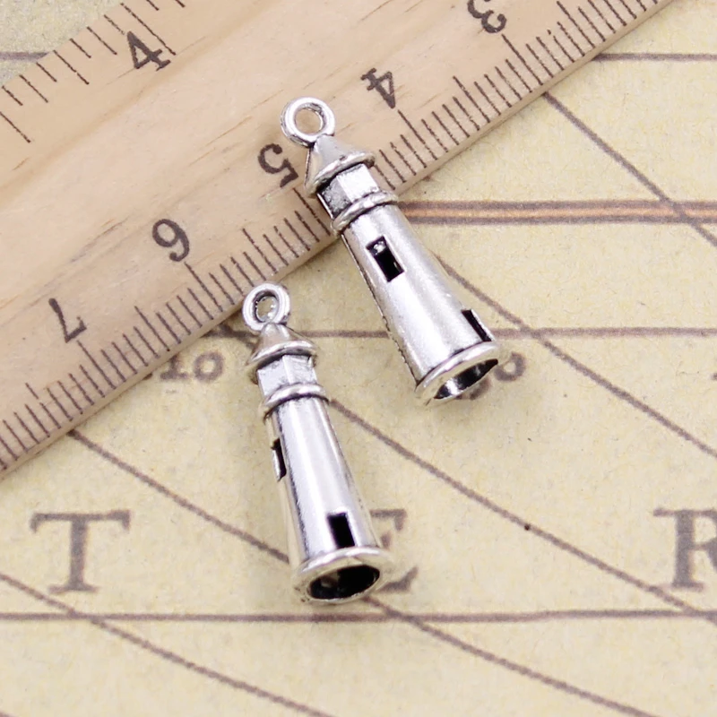 20 sztuk Charms Hollow 3D latarnia morska 25x8mm tybetański brąz srebrny kolor wisiorki antyczny tworzenia biżuterii DIY Handmade Craft