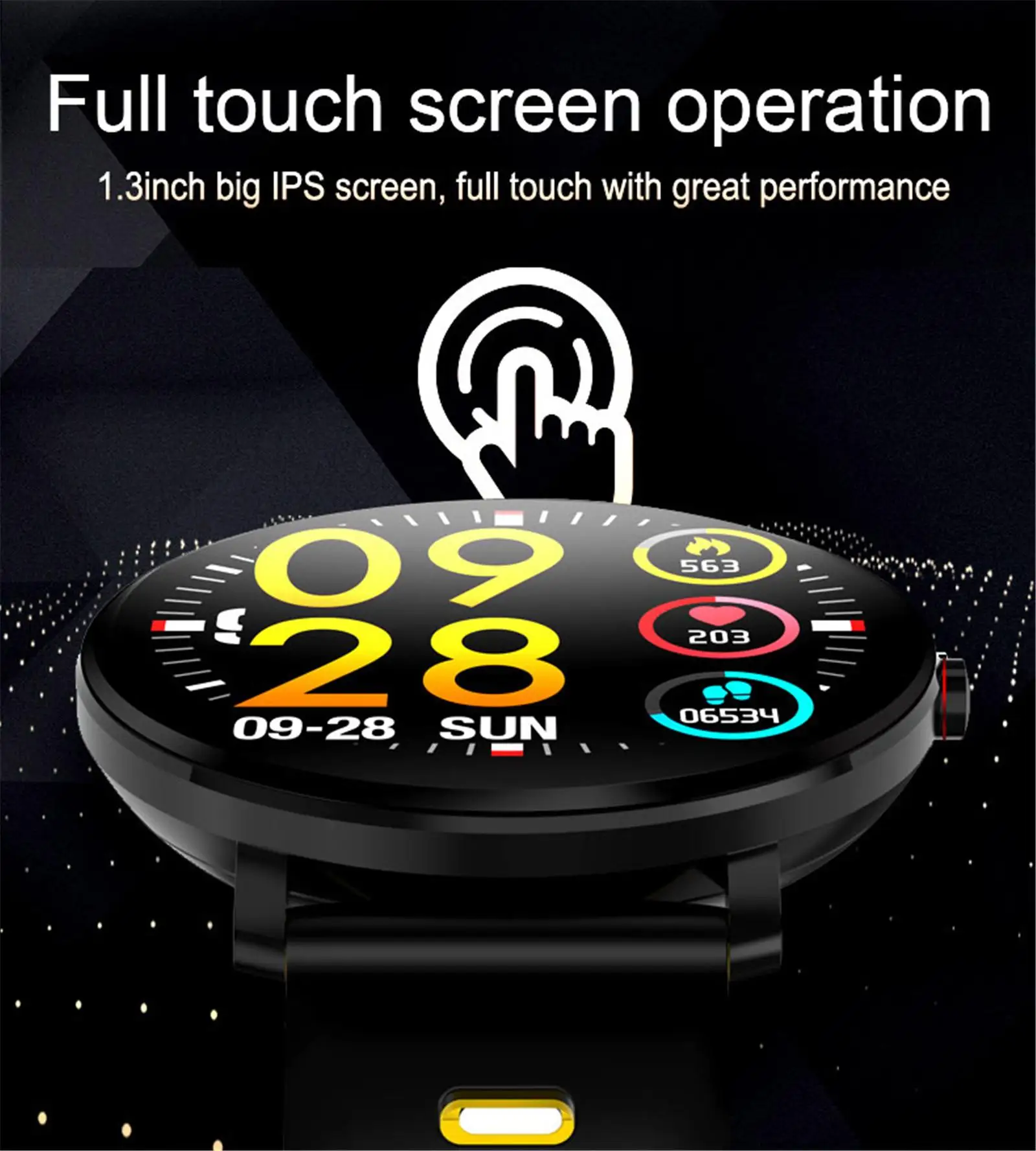 Full Touch Screen Smart Watch Waterproof Smartwatch Sports Heart Rate Monitor Bracelet for Android IOS iPhone XR XS X