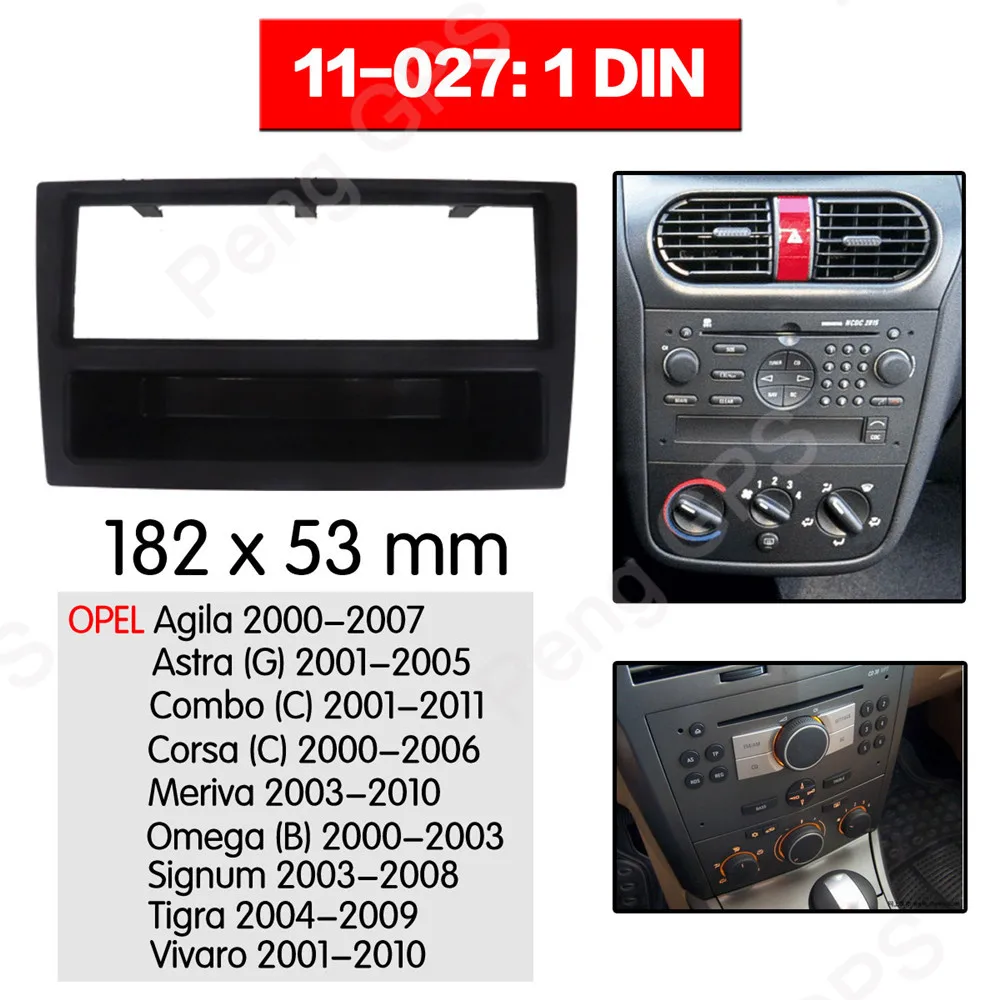 1 DIN Car Radio Fascia Install Dash Bezel Trim Kit Fitting Frame Dashboard For Opel Agila Astra(G) Combo(C) Corsa(C) frame Audio