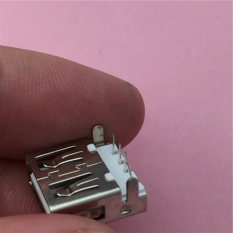 10pcs/lot USB 2.0 4Pin A Type Female Socket Connector G54 2 feet 90 degree Data Transmission Charging