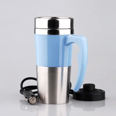 Car Heating Cup Auto 12-24V Heating Cup Electric Kettle Cars Thermal Heater Cups Boiling Water Bottel Auto Accessories 400ML