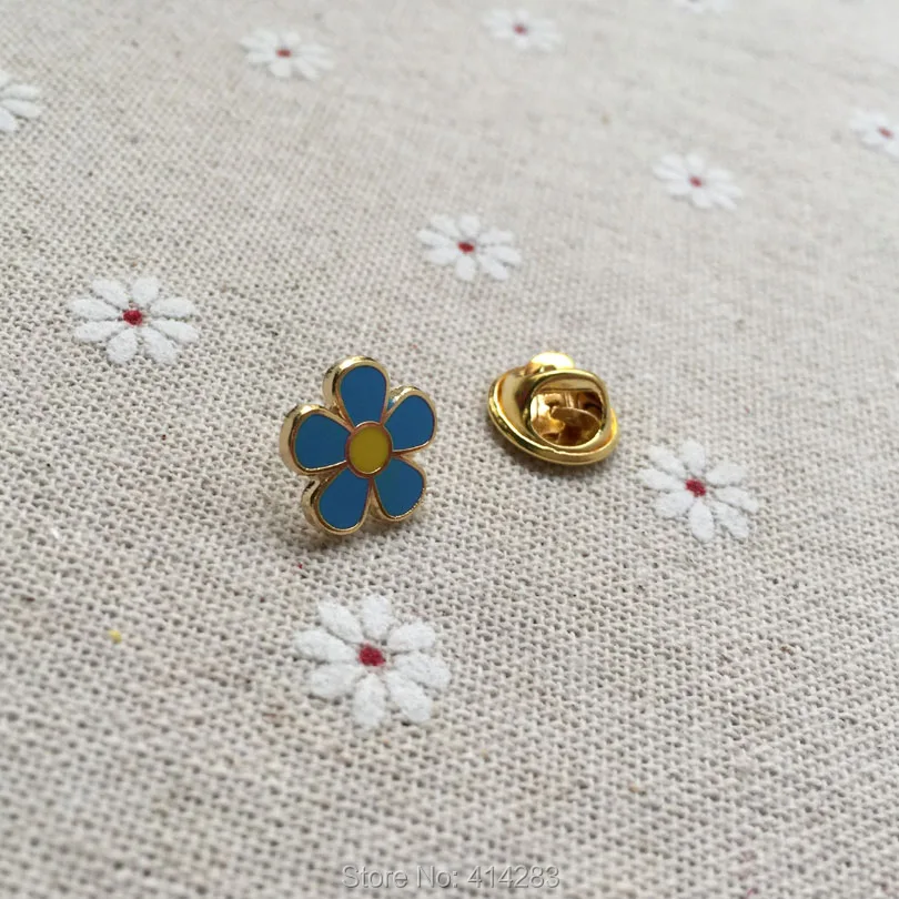 Forget Me Not Masonic WW2 Lapel Pin Enamel Flower Brooch Freemasonry Badges Rose UK Flag Cross  Swan Lily Harp Metal Craft