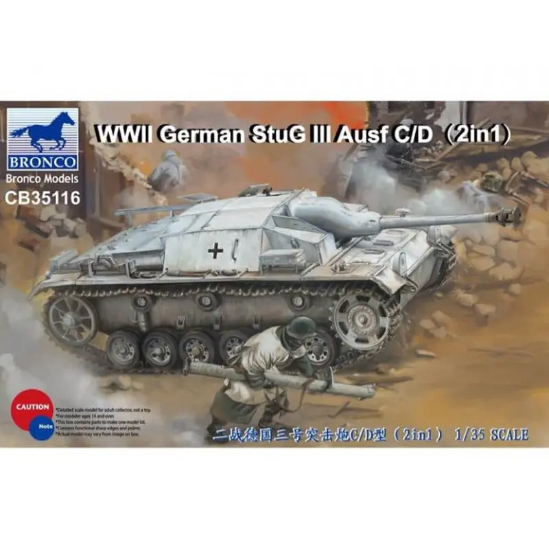 BRONCO CB35116 1/35 WWII German StuG III Ausf C/D - Scale Model Kit