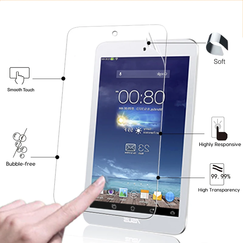 

Best premium Clear Glossy screen protector film For Asus Memo Pad 8 ME180A 8.0" tablet front HD lcd screen protective films