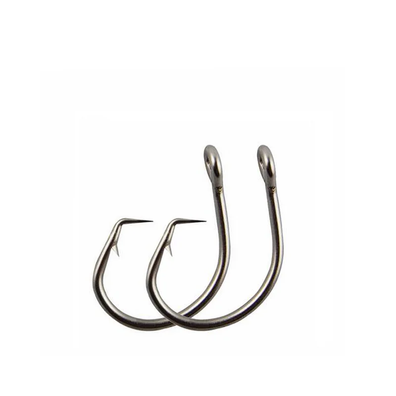 Hyaena 100 chiếc 39960 Thép không gỉ Móc Câu Cá Trò Chơi Lớn Cá Cá Ngừ Vòng Tròn Mồi Fishhooks Kích Thước 8/0-15/0