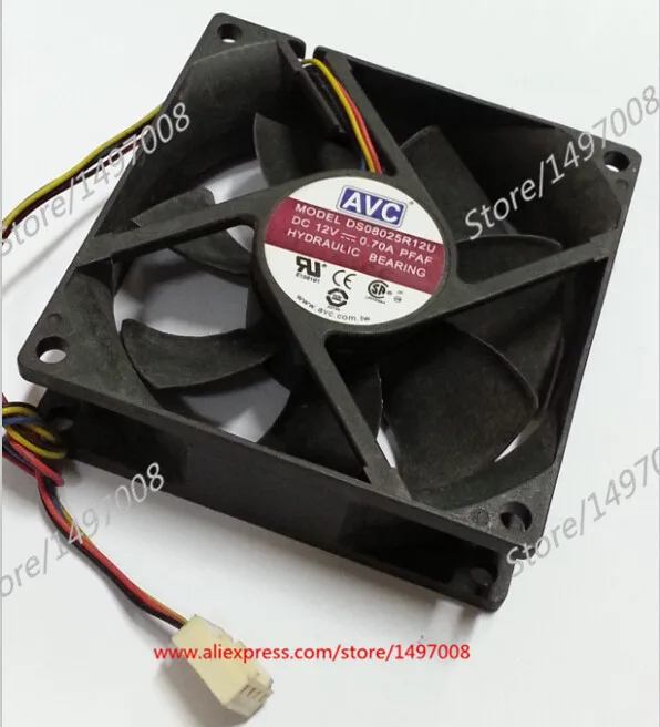 

AVC DS08025R12U PFAF DC 12V 0.70A 80x80x25mm Server Cooling Fan