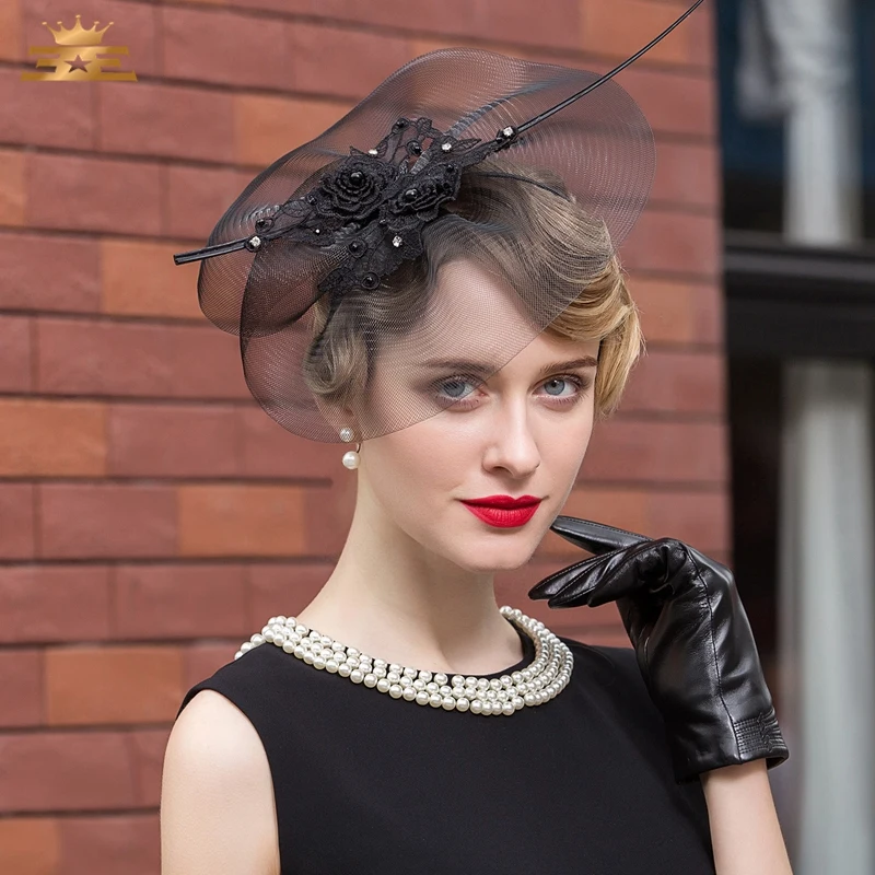 New Arrival Fedoras Hat Female Spring New Wedding Hat  Europe All-match Elegant Female Party Cap Girls Church Wear B-7526