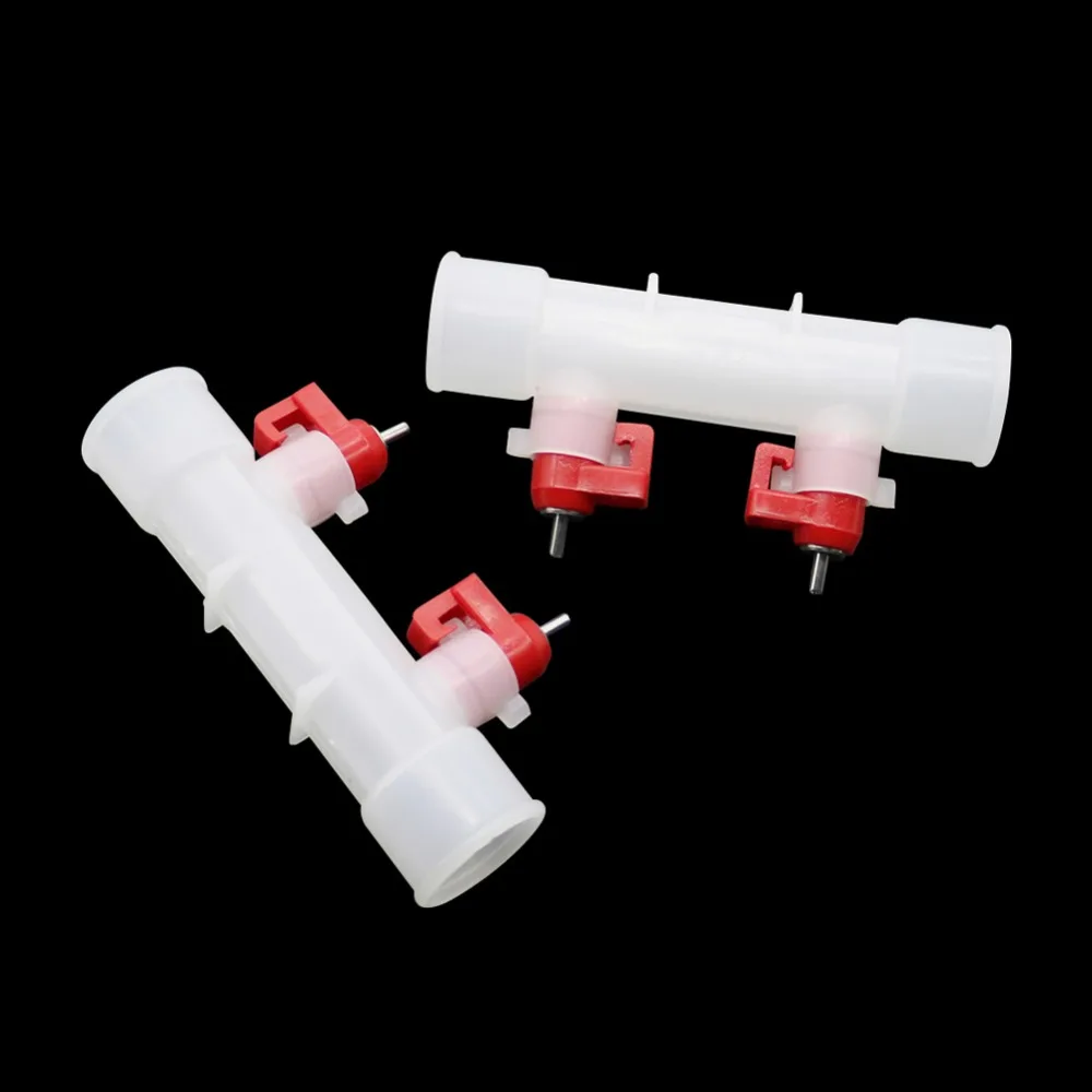 

Куриная двойная ниппельная поилка, фонтан с внутренним диаметром 25 мм, поилка для труб, фонтан, оборудование для птицефермы, ниппельная поилка