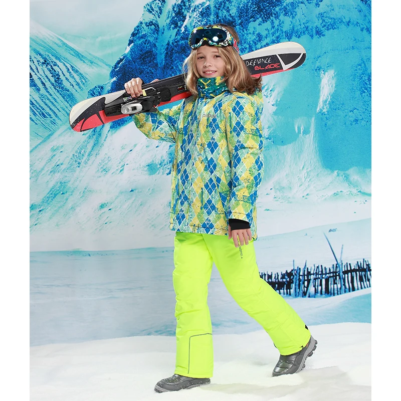 New arrival Brand Detector  Children's ski&snowboard suits thick warm windproof&waterproof jacket and pant for boys and girls