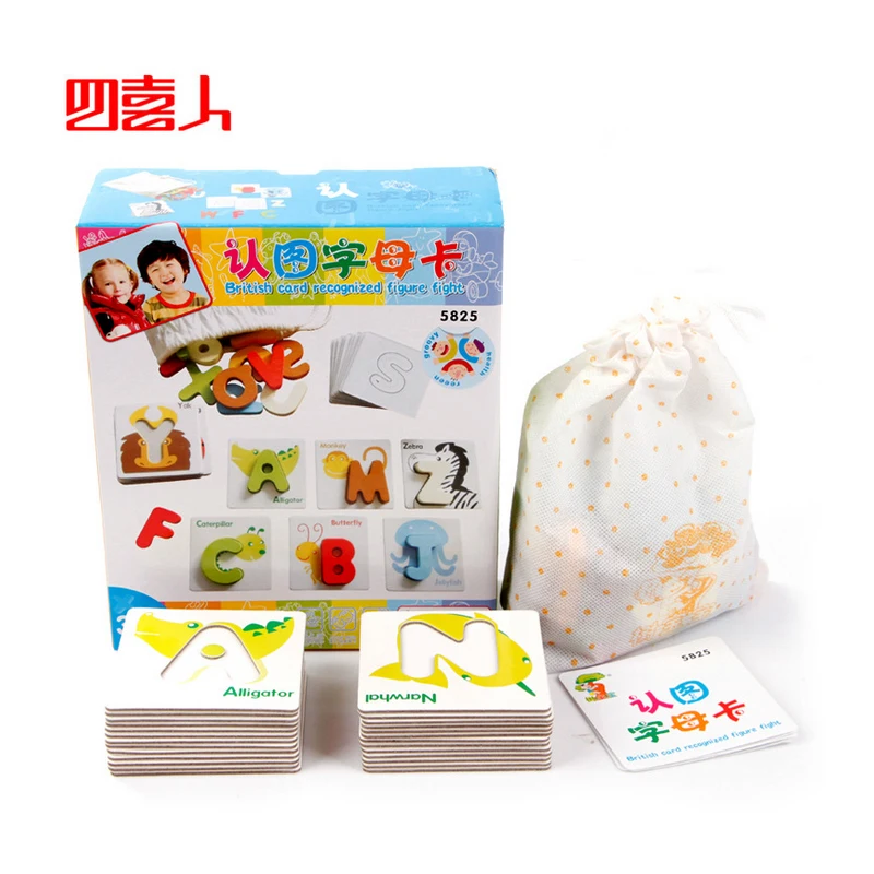 Early Education Recognition Letter Animal Knowledge Card Puzzle Puzzle Children Toy Letter Puzzle N107