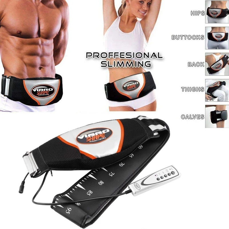 Electric Vibrating Massager Waist Trimmer Slimming Heating Belt with, Weight Loss Burning Fat on Belly Abdomen Full Body