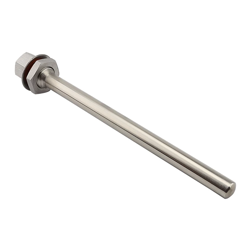 9 inch Stainless Steel Thermowell Kit,1/2\'\' NPT Thread With Lock Nut+Washer+O-ring,Home Brewing Weldless Plumbing Fitting Tools