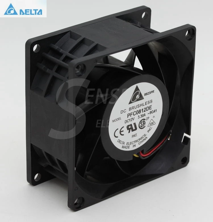 

Original for delta PFC0812DE 80mm 8cm 8038 12V 3.30A 4-pin pwm industrial case axial cooling fans of violence