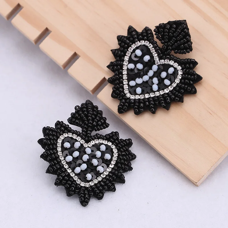 Sehuoran Charm Crystal Beads Statement Drop Earrings Vintage New Design Wedding Jewelry Lady Earrings For Women Boho Jewelry EAR