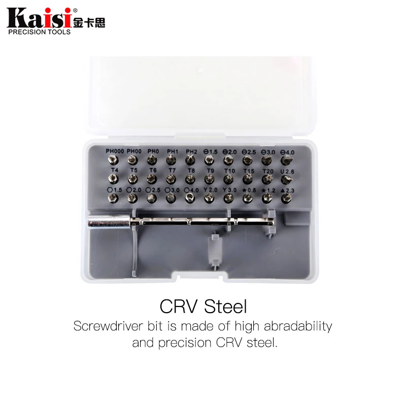 kaisi Precision Magnetic Screwdriver Set 32 pcs Repair Tool Kit for iPhone/Computer/Electronics/Laptops Household screwdriver