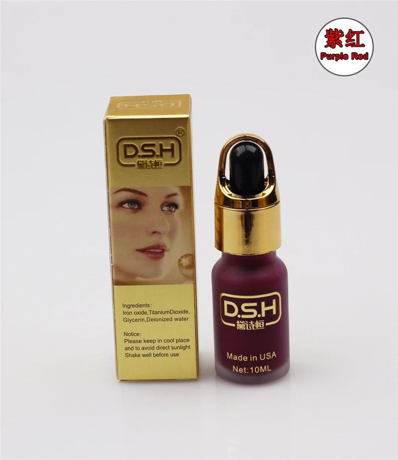 

purple red colors DSH import tattoo ink set permanent makeup microblading pigment cosmetic manual paint 10ml/bottle