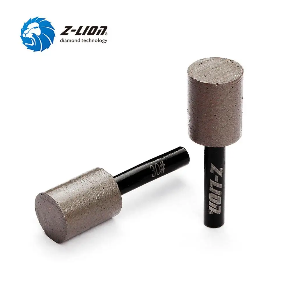 Z-LION เพชรเครื่องมือสำหรับ Sharpening เครื่องเจาะโลหะ Sintered Diamond แกะสลักขัดเครื่องมือ Countersink Cone ทรงกระบอก Bur