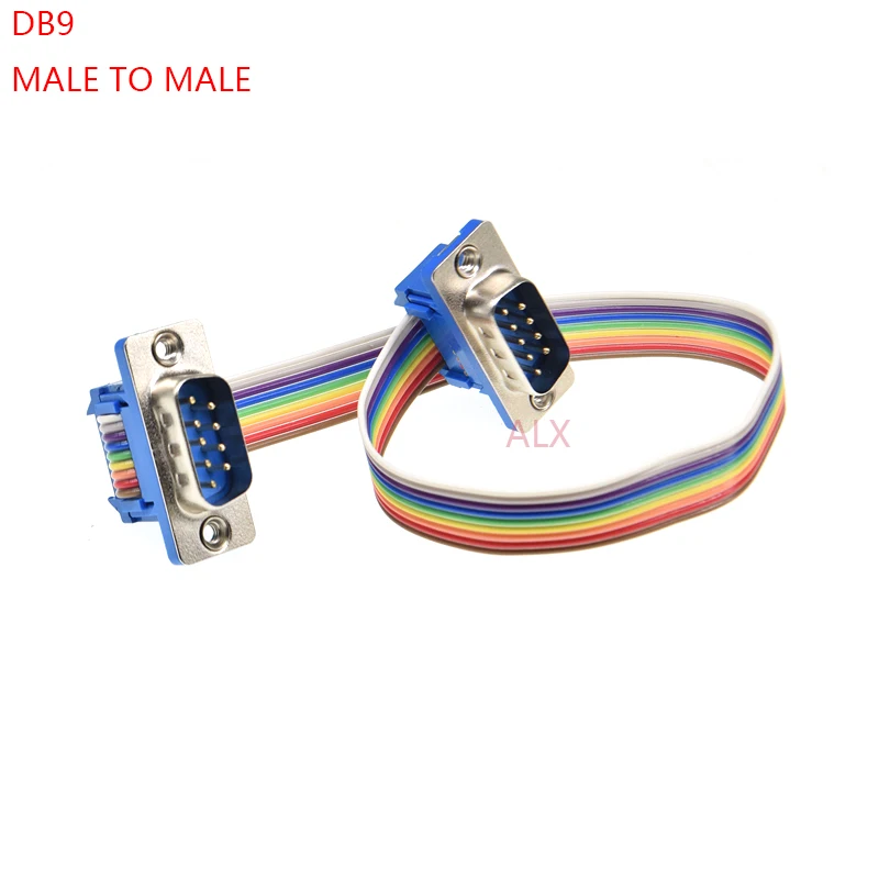 1PCS 20CM 50CM 1M DB9 MALE to MALE CABLE D-Sub serial port connector adapter rs232 com Extension Cable