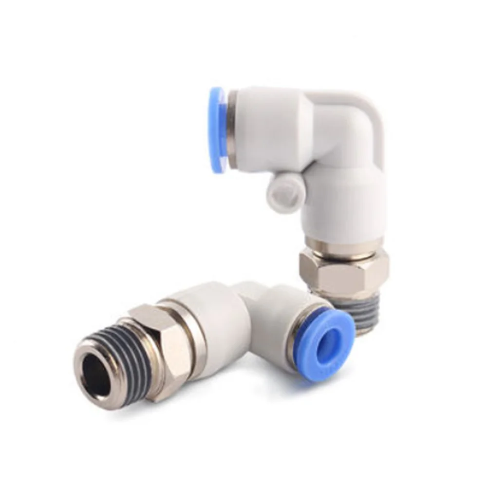 360 Degree High Speed Rotation 4~12mm Pneumatic Tube Connectors Elbow Quick Fittings Air fitting 1/8