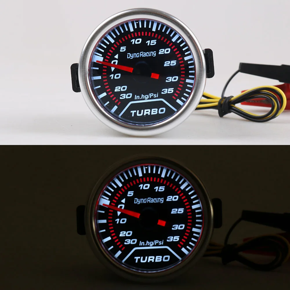 Dynoracing 2 inch 52mm Car Smoke Lens Turbo Boost Gauge Psi Display Turbo Boost Meter Car Meter BX101226