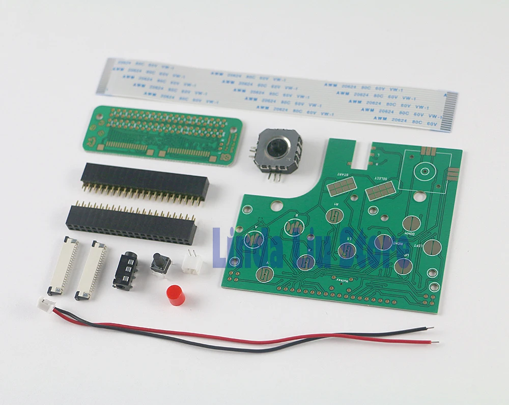 5 zestawów/lot dla Game Boy GB Zero DMG-01 6-przyciskowa płytka PCB, przełącznik, przewód i zestaw złączy do płytki drukowanej Raspberry Pi GBZ Zero