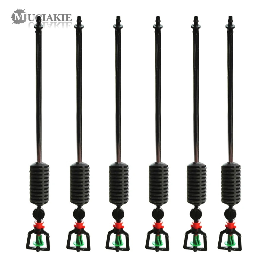 MUCIAKIE 1PC Micro Hanging Sprinklers Garden Irrigation 360 Degrees Rotating Nozzle with Anti Drip Device Heavy Hammer PVC Hose