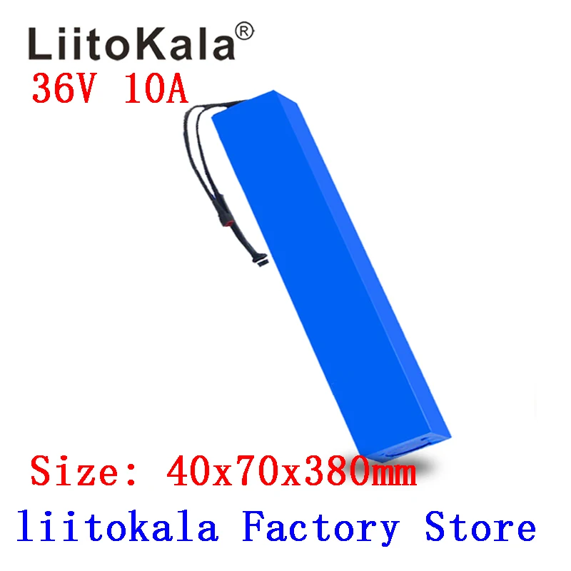 

LiitoKala 36V 10Ah 42V 18650 Strip lithium ion battery pack with 20A BMS For ebike electric car bicycle motor scooter 600Watt