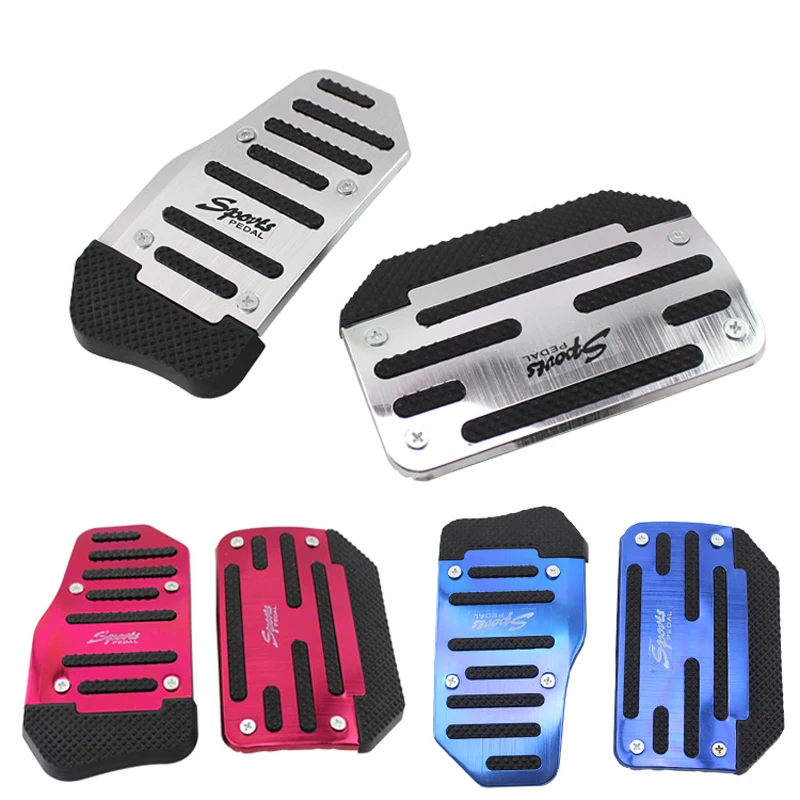 

Youwinme 2pcs Non-slip AT SUV Car Automatic Accelerator Brake Foot Pedal Cover Auto Treadle Belt Drill