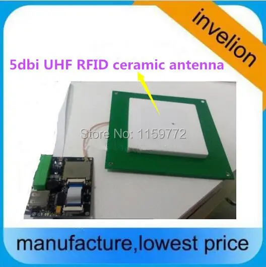 UHF RFID 5dBi ceramic antenna 865mhz 925MHz UHF reader external antenna SMA/IPEX optional interface for Embedded systmem