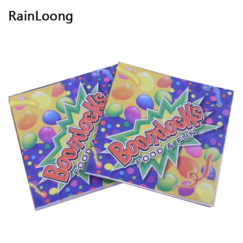 [RainLoong] Boondocks Ballon Pattern Print Napkin For Birthday Party Tissue Decoration Decor Serviettes 33*33cm 1 pack