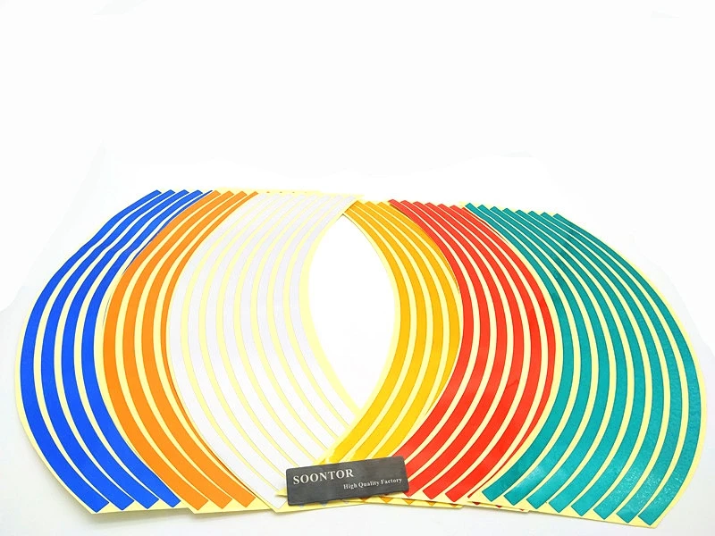 

32 Pcs Strips Motorcycle Wheel Sticker Reflective Decals Rim Tape Bike Car Styling For YAMAHA HONDA SUZUKI Harley BMW