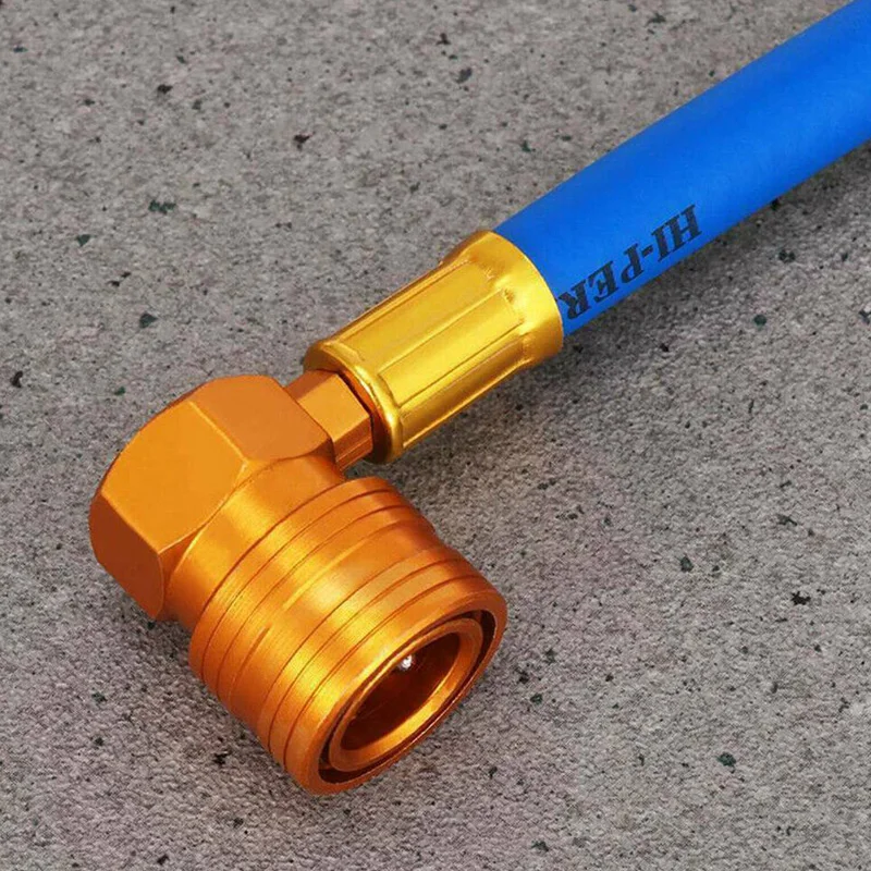 Car R134a Recharge Measuring Hose Can Tap with Gauge Durable A/C Refrigerant Charging Pipe