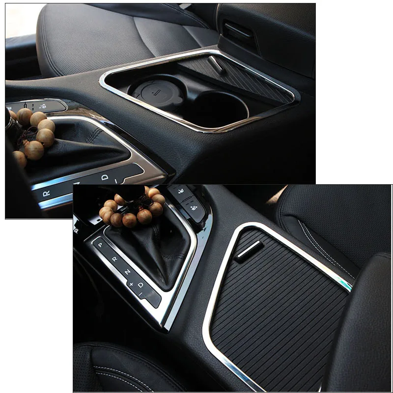 Mirror Stainless Interior Accessories Armrest Cup Holder Frame Panel Trim Cover for Kia Optima 2011 2012 2013 2014 2015