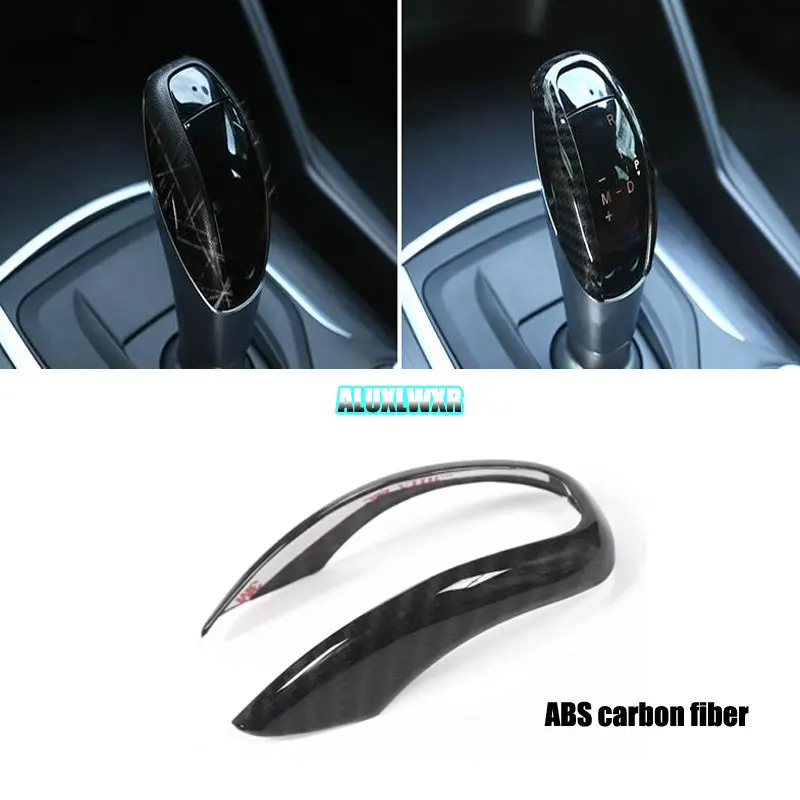 Gear Shift Head Cover Trim Car-styling Carbon Fiber Style ABS Plastic for Alfa Romeo Giulia Stelvio 2017 2018 Car Accessories