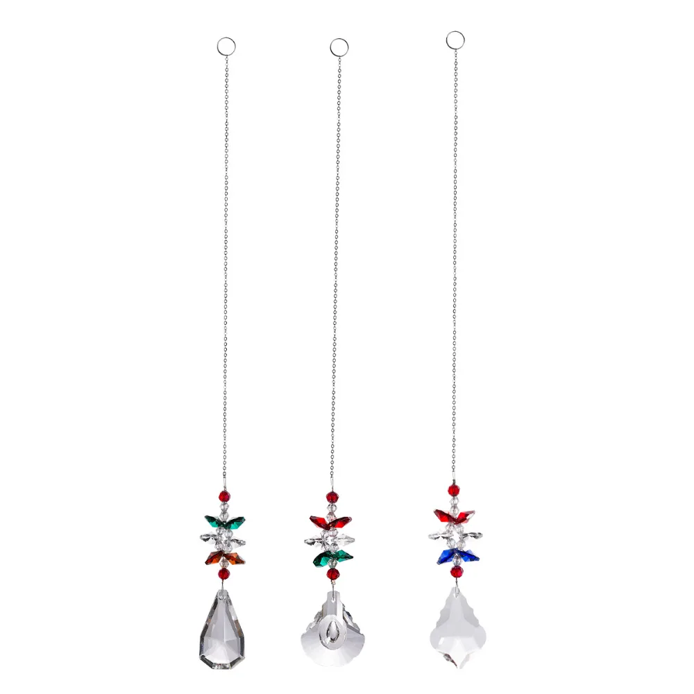 2019 Fashion New Style Crystal Window Hanging Chakra Pendant Starburst Prism Rainbow Chakra Hanging Suncatcher Window Ornaments