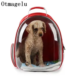 Breathable Pet Dog Cat Carriers Bag Outdoor Travel Transparent Space Pet Backpack Carry Bag Case Puppy Carriers Cat Rabbit Cage