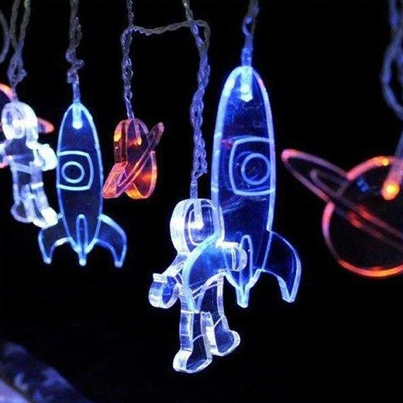 

LED Astronaut Fairy Garland String Lights Novelty For New Year Christmas Wedding Home Indoor Decoration Battery Powered