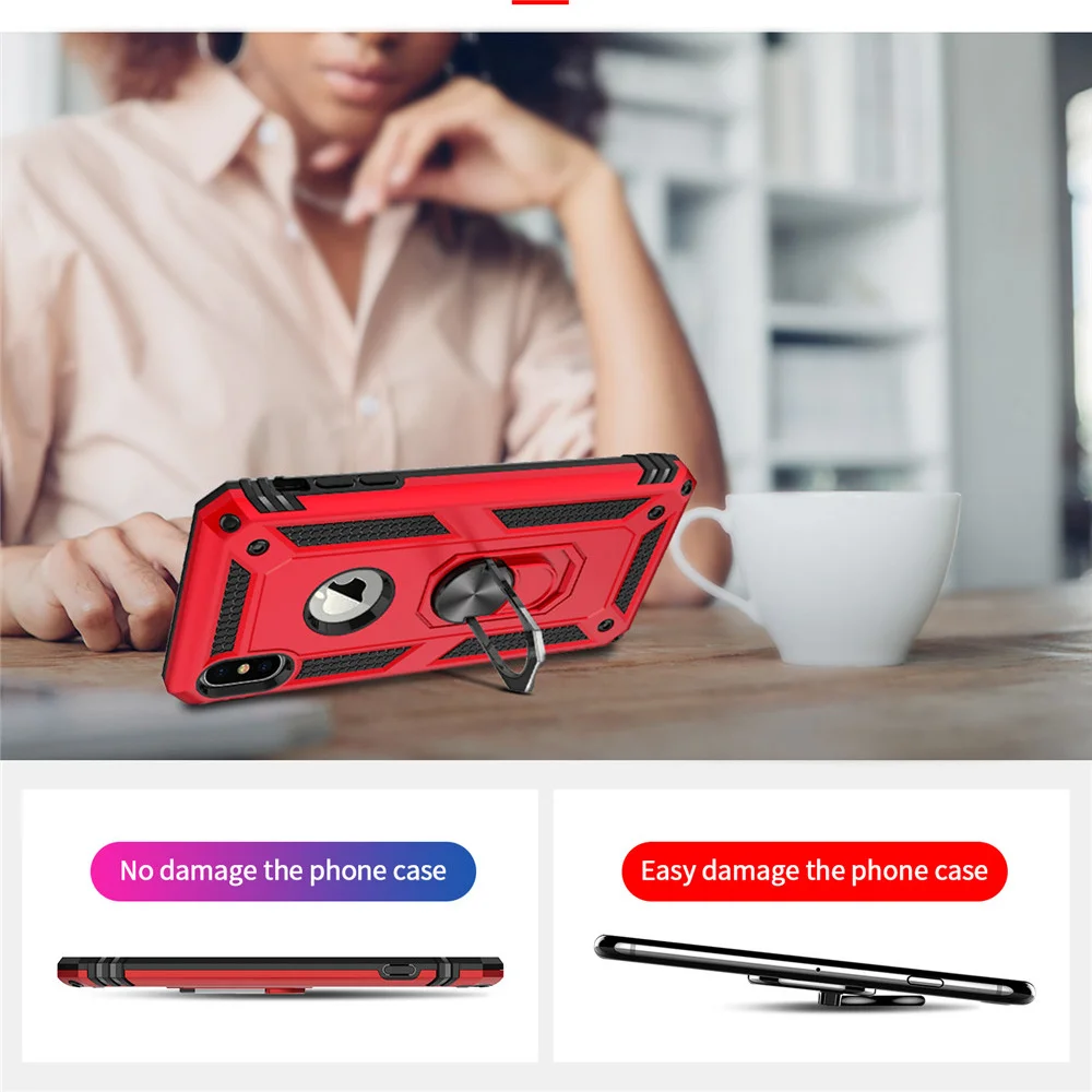 Magnetic Ring Holder Stand Kickstand For iPhone X XS Max XR 10 7 Case Armor Cover For iPhone 6s 7 8 Plus XR XS MAX 7+ Case capa