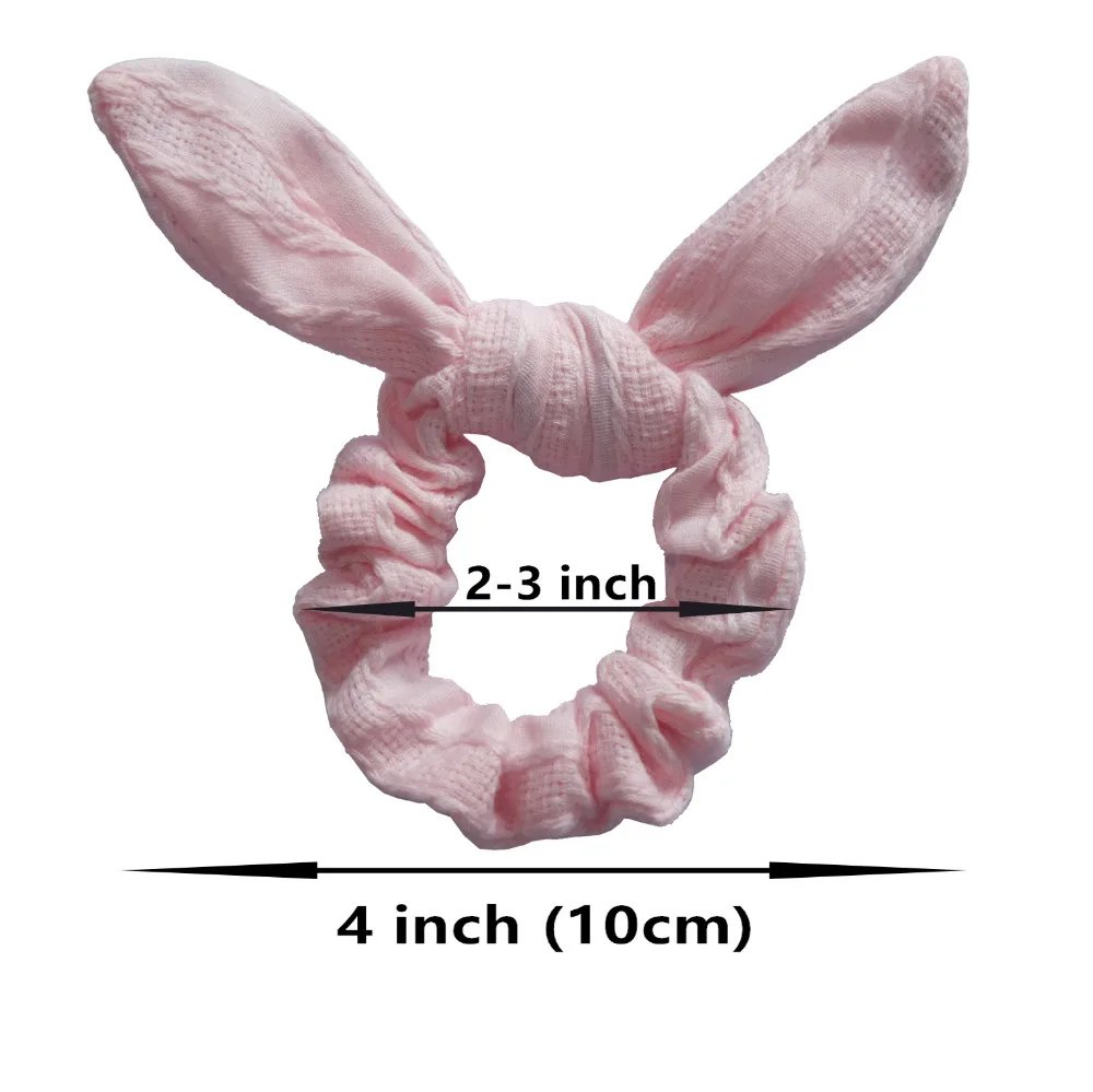 Bunny Ear Hair Scrunchies Girls Women Hair Bands Rabbit Ear Elastic Ponytail Holder Ties Elastic Bands Hair bow Accessories