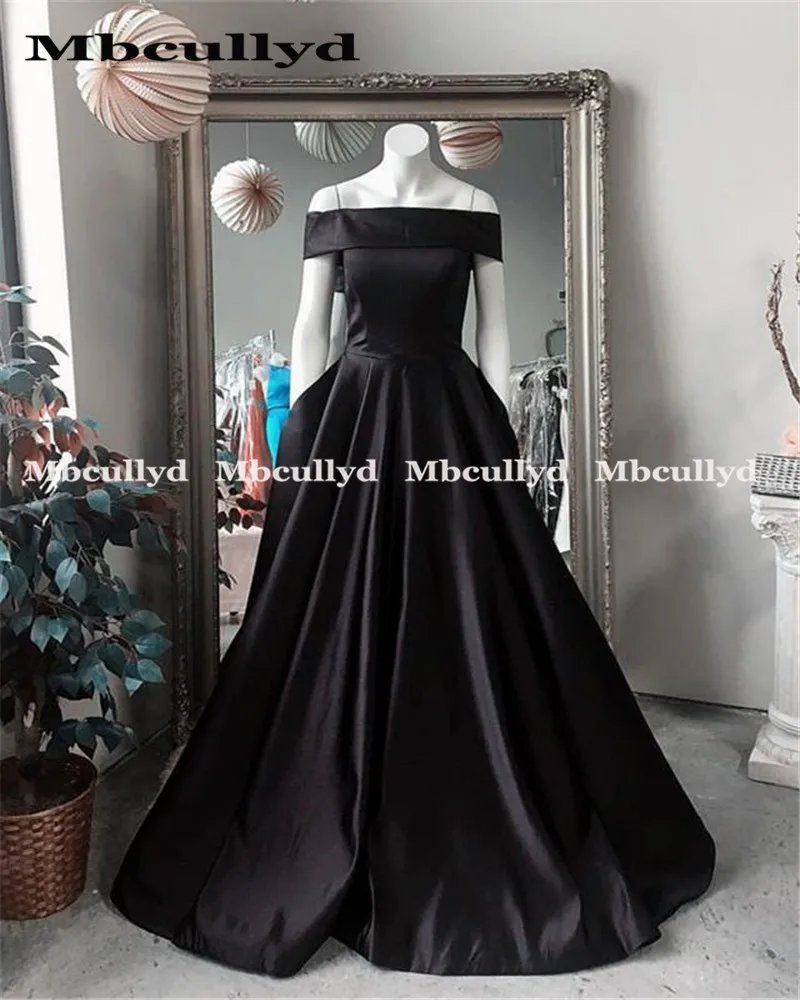 Mbcullyd Strapless Prom Dresses Long 2023 New Elegant Satin Backless Formal Evening Dress Navy Blue vestidos de fiesta de noche