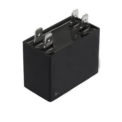 CBB61 AC450V 5uF Rectangle Shaped Air Conditioner Fan Motor Run Capacitor