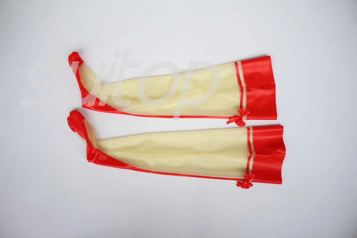 Suitop 100% latex rubber handmade stocking transparent color