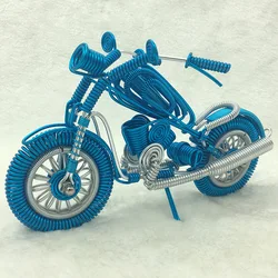 DIY ręcznie wykonane z Aluminium drutu 3D model motocykla miniatury kreatywna dekoracja domu rzemiosło wielki prezent na ślub/urodziny