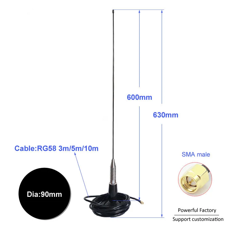 15dbi Antenna 1.2G di alta qualità 1200Mhz forte Antenna magnetica Wireless per auto da esterno 1.2Ghz