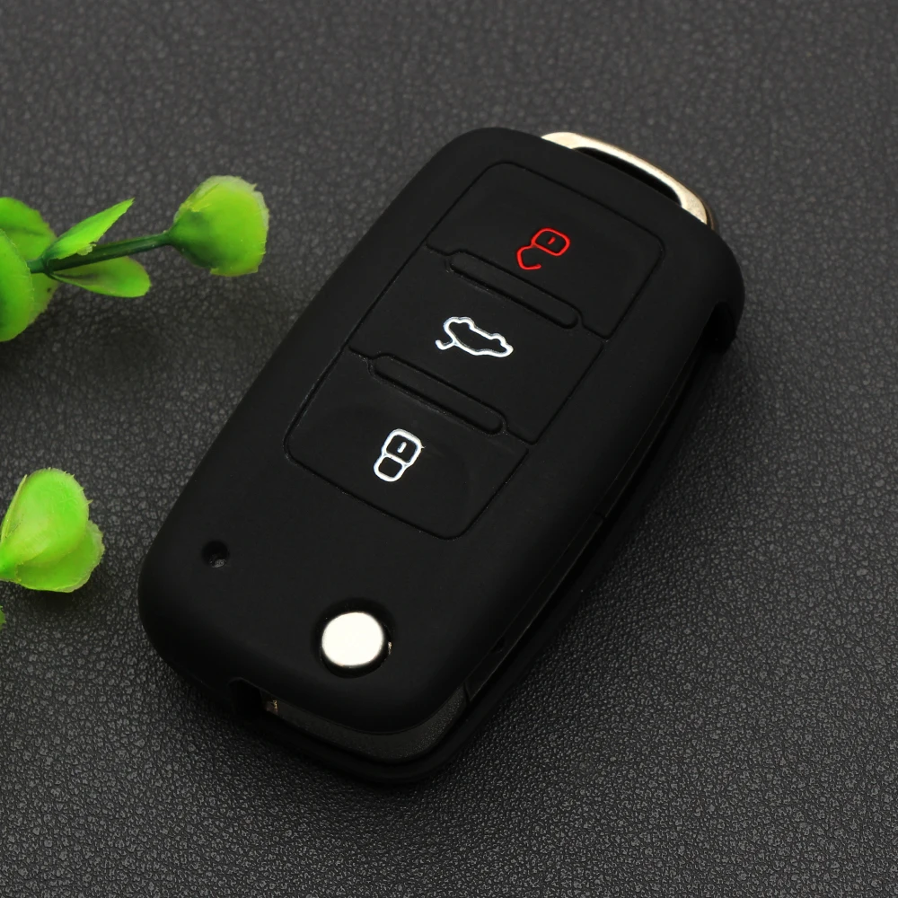 silicone car key cover case for Volkswagen VW polo passat b5 golf4 5 6 jetta tiguan Golf CrossFox Plus Eos Scirocco Beetle